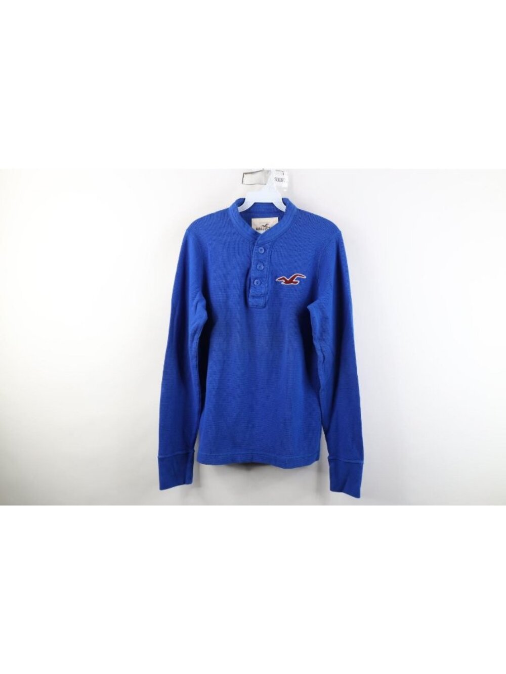 Vtg Hollister Mens Medium Faded Thermal Waffle Knit Long Sleeve Henley T-Shirt